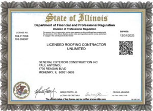 State of Illinois Roofing License