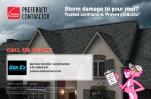 Owens Corning Preferred Contractor Seal for storm damage repair