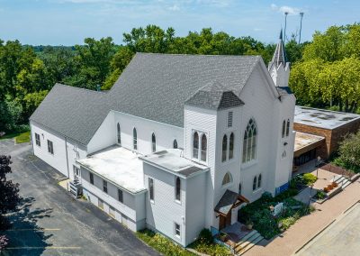 New roof on Church in Crystal Lake, Illinois